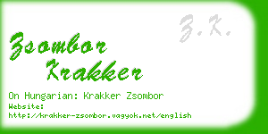 zsombor krakker business card